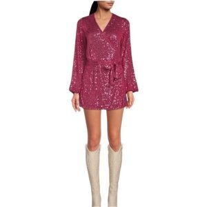 Free People Pink Sequin Romper